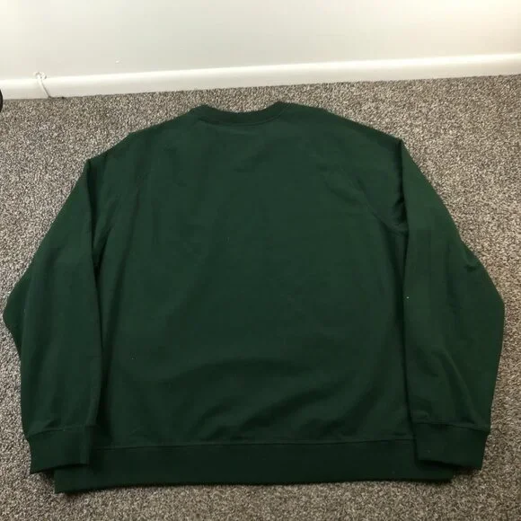 NWT LL Bean Sweatshirt Comfort Camp Crewneck Raglan Green Mens 3XL $70